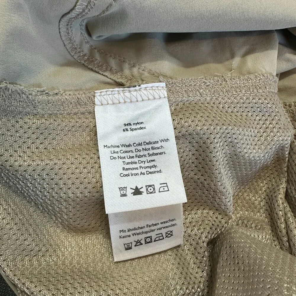 Eddie Bauer 6 First Ascent Guide Pro Tan Khaki Cargo Capri Cropped Pants - Picture 7 of 7